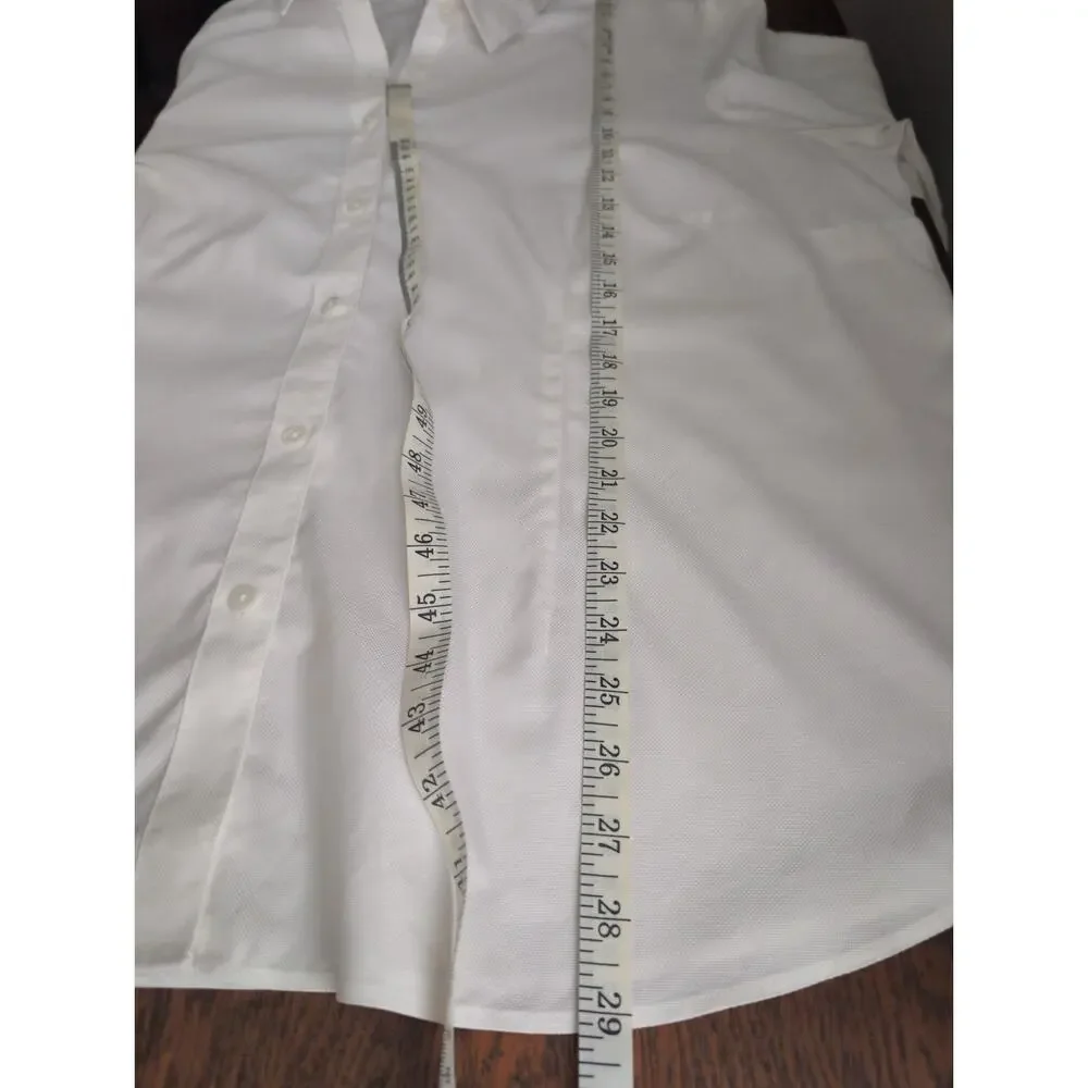 Coldwater Creek Blouse Womens 3X White Non-Iron Button Career Work‎ Professional
